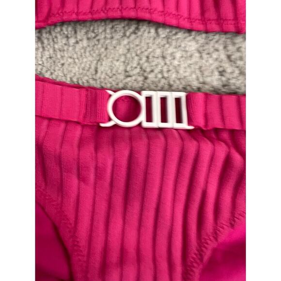Solid & Striped NWT The Rachel Belted Ribbed Bikini in Orchid Women's Size M - Picture 7 of 12